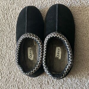 Quince Black Slippers